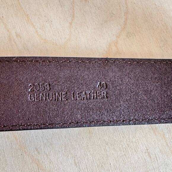 DDD 3D Belt Brown Genuine Leather Gold Buckle Size 40 Western Cowboy Cowgirl - Picture 5 of 8